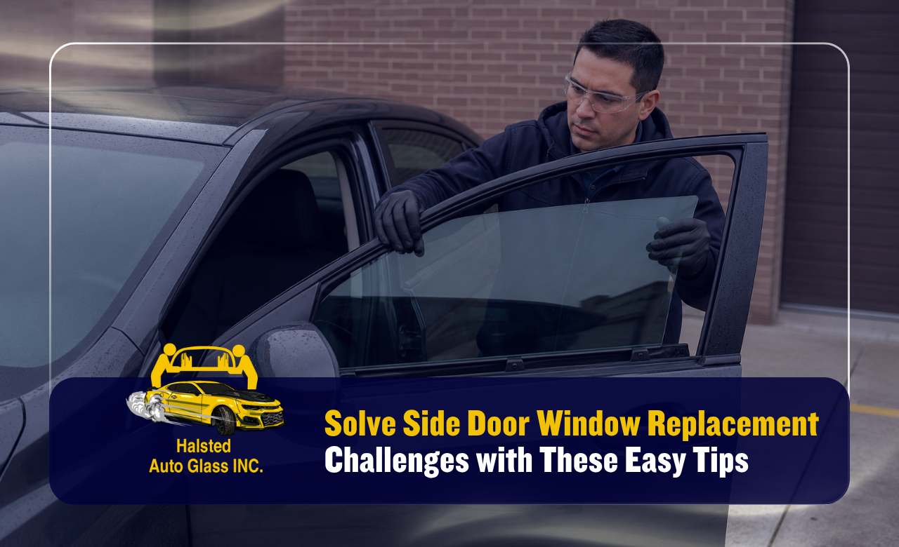 Side door window replacement for a vehicle in Chicago
